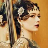 BABEYOND Feather | Feather<Art Deco Beaded Peacock Feather Headpiece