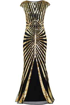BABEYOND Evening Dresses | Formal Dresses<Art Deco Cap Sleeve Sequin Maxi Dress