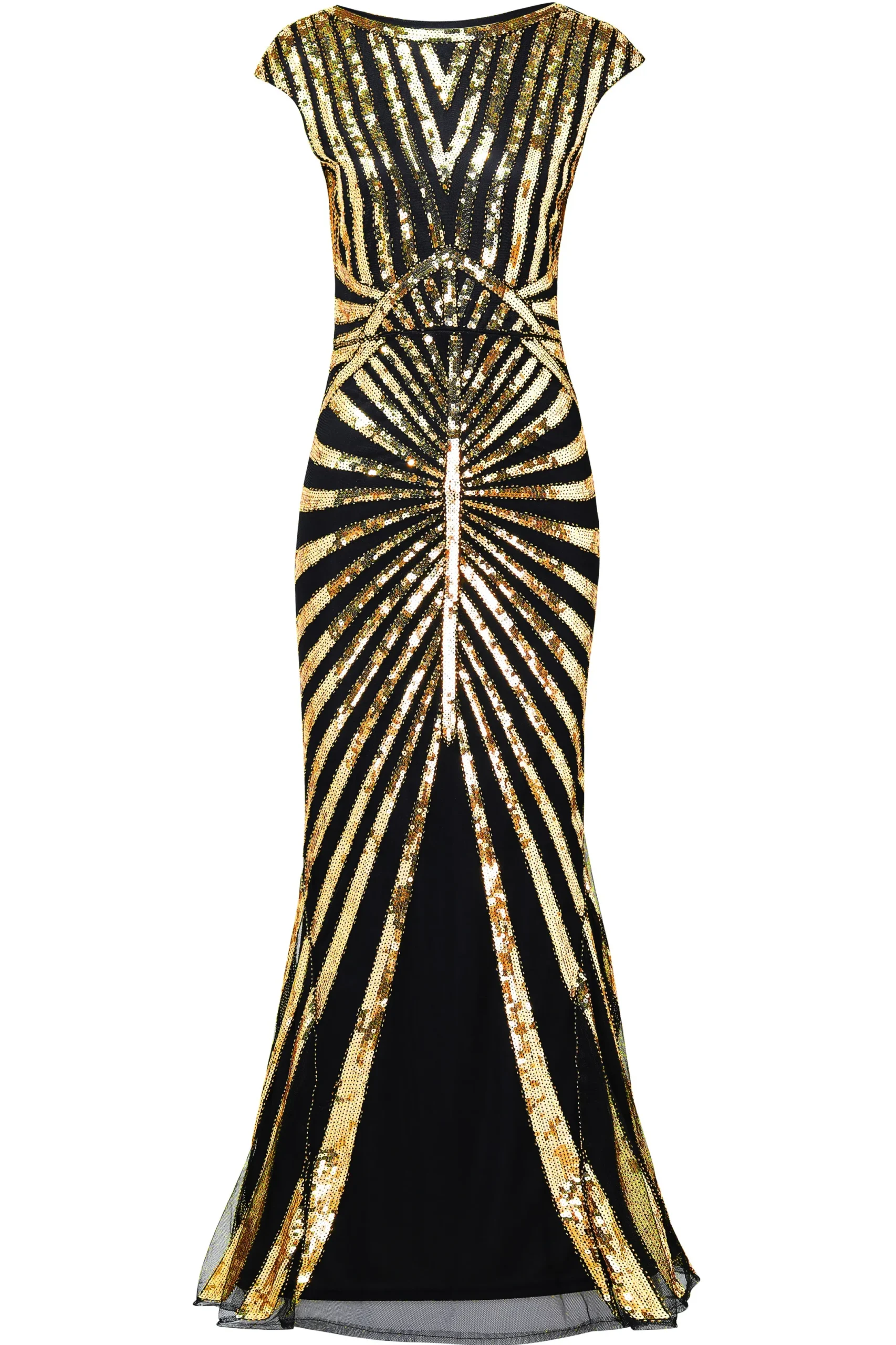 BABEYOND Evening Dresses | Formal Dresses<Art Deco Cap Sleeve Sequin Maxi Dress