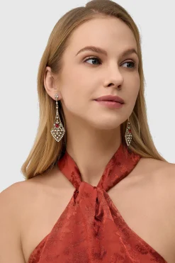 BABEYOND Earrings | Vintage<Art Deco Crystal Rhinestone Hollow Earrings