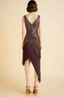 BABEYOND Flapper Dresses | Fringe<Asymmetrical Multi-Layered Fringe Flapper Dress