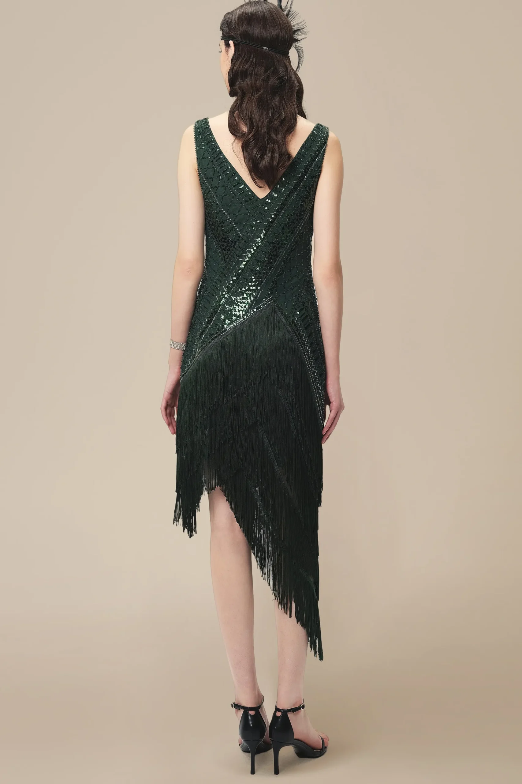BABEYOND Flapper Dresses | Fringe<Asymmetrical Multi-Layered Fringe Flapper Dress