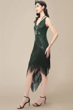 BABEYOND Flapper Dresses | Fringe<Asymmetrical Multi-Layered Fringe Flapper Dress