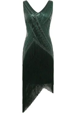BABEYOND Flapper Dresses | Fringe<Asymmetrical Multi-Layered Fringe Flapper Dress