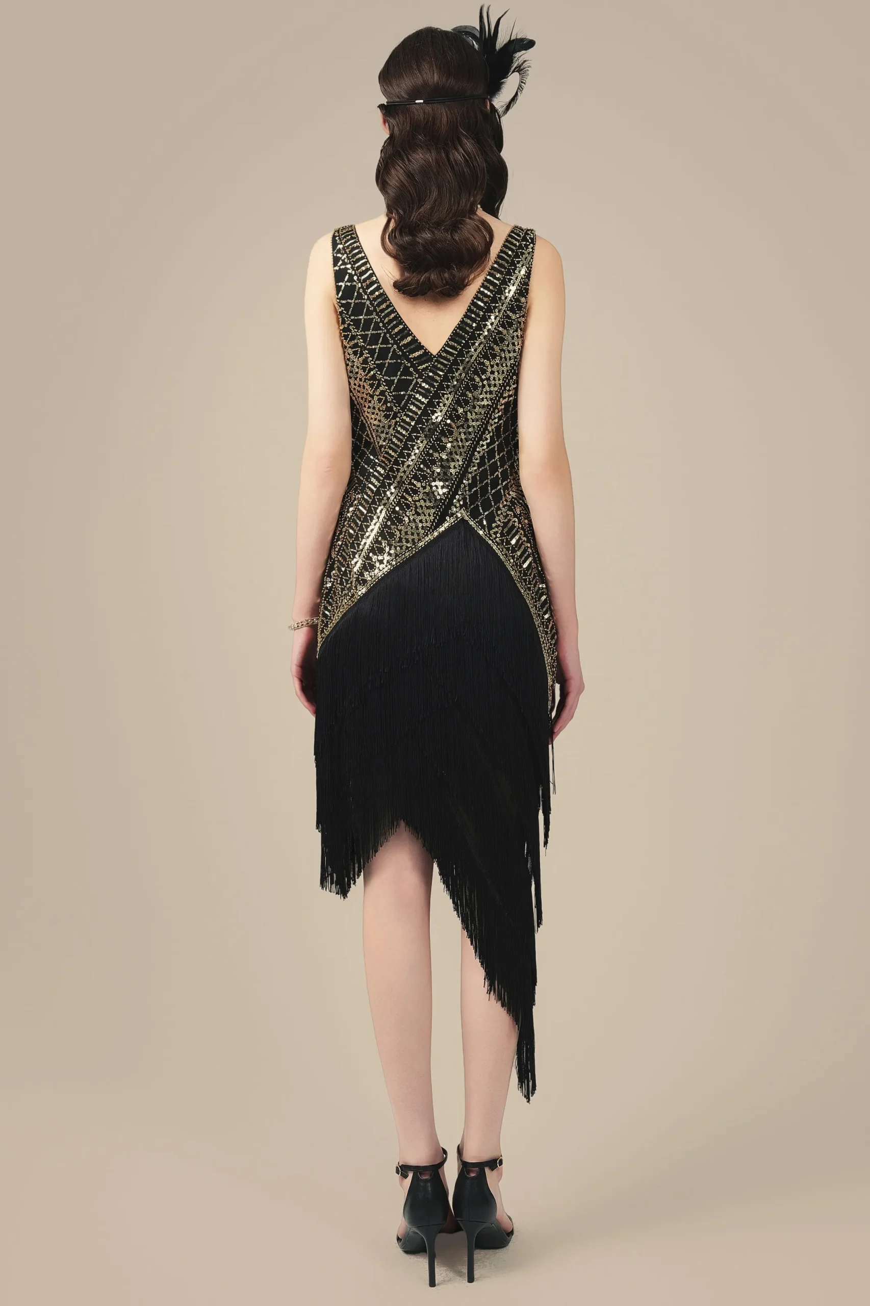 BABEYOND Flapper Dresses | Fringe<Asymmetrical Multi-Layered Fringe Flapper Dress