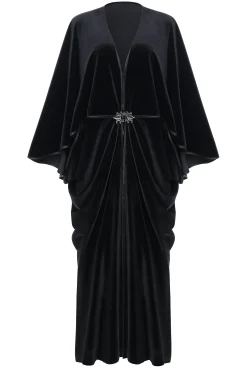 BABEYOND Evening Dresses | Velvet<Batwing Sleeve Slit Robe Dress