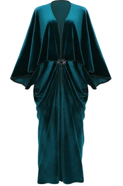 BABEYOND Evening Dresses | Velvet<Batwing Sleeve Slit Robe Dress