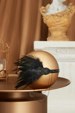 BABEYOND Feather | Chain<Beaded Chain Ostrich Feather Headband