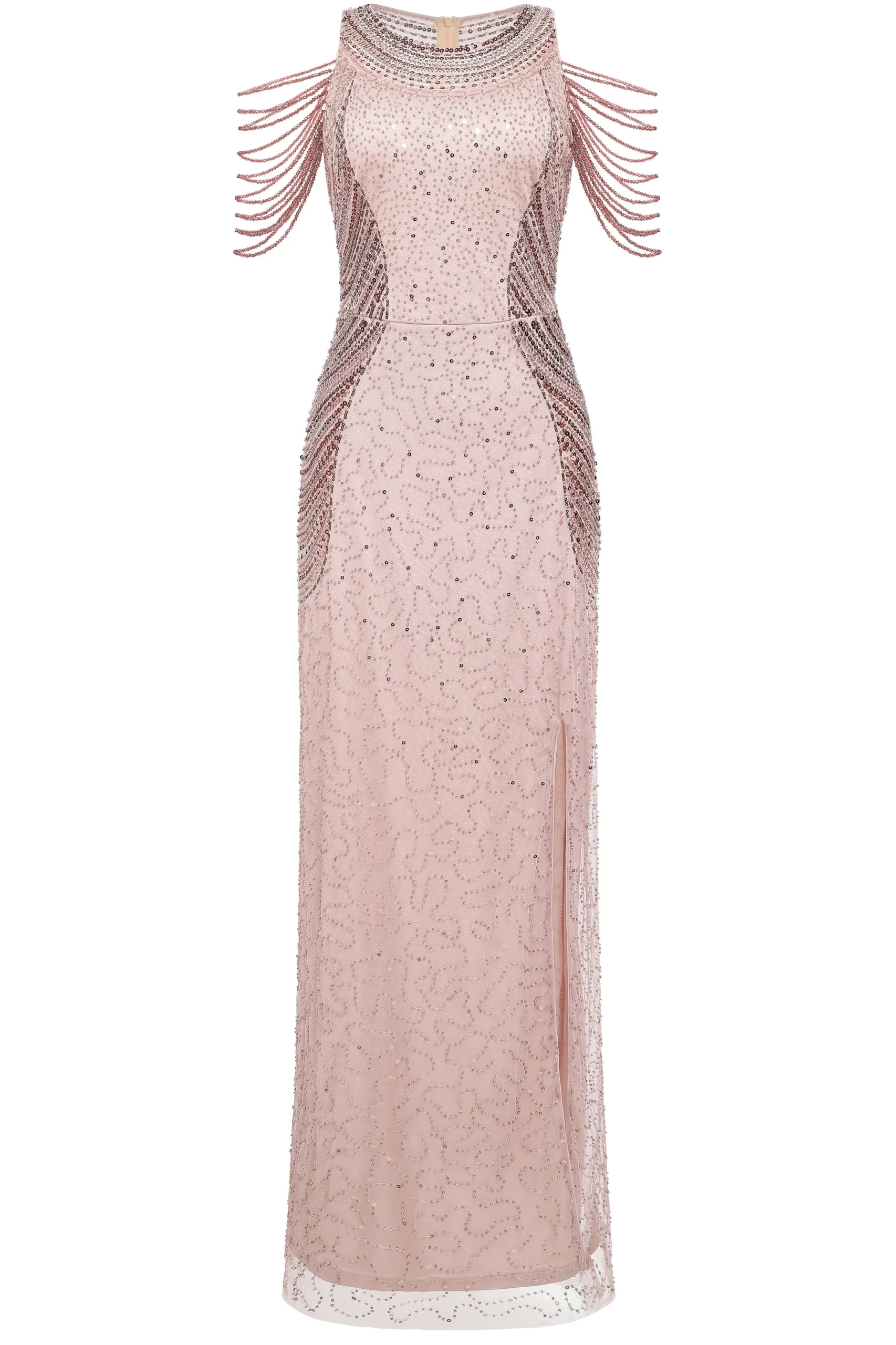 BABEYOND Evening Dresses | Sequin<Beaded Chain Sleeve Ombre Evening Gown