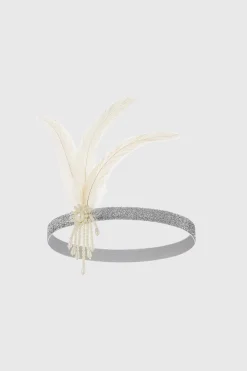 BABEYOND Feather | Feather<Beaded Feather Shimmer Hairband