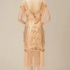 BABEYOND Plus Size<Beaded Off Shoulder Sequined Plus Size Dress