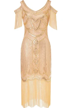 BABEYOND Plus Size<Beaded Off Shoulder Sequined Plus Size Dress