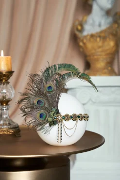 BABEYOND Chain | Feather<Beaded Peacock Feather Headband