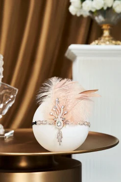 BABEYOND Feather | Chain<Beaded Rhinestone Tassel Feather Headpiece