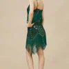 BABEYOND Flapper Dresses | Fringe<Beaded Sequin V-Neck Mini Dress