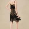 BABEYOND Plus Size<Beaded Sequin V-Neck Mini Plus Size Dress