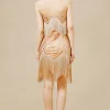BABEYOND Flapper Dresses | Fringe<Beaded Sequin V-Neck Slip Dress