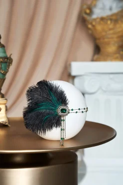 BABEYOND Chain | Feather<Beads Studded Tinted Feather Headband