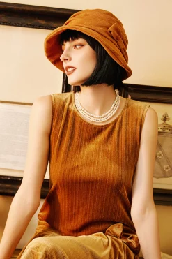 BABEYOND Hats<Bow-Trimmed Wide Brim Bucket Hat