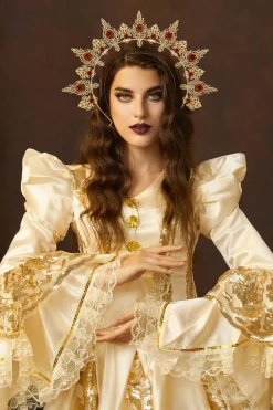 BABEYOND Halo Crown<Brilliant Rose Hollow Mary Halo Headband
