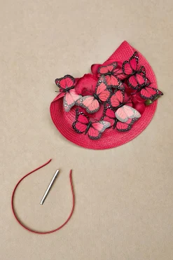 BABEYOND Fascinators<Butterfly Derby Wide Brim Fascinator