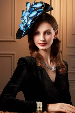 BABEYOND Fascinators<Butterfly Derby Wide Brim Fascinator