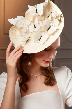 BABEYOND Fascinators<Butterfly Derby Wide Brim Fascinator