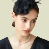 BABEYOND Fascinators<Cambric Tea Party Feather Fascinator