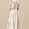 BABEYOND Formal Dresses | Day Dresses<Cap Sleeve Shirtwaist V Neck Dress