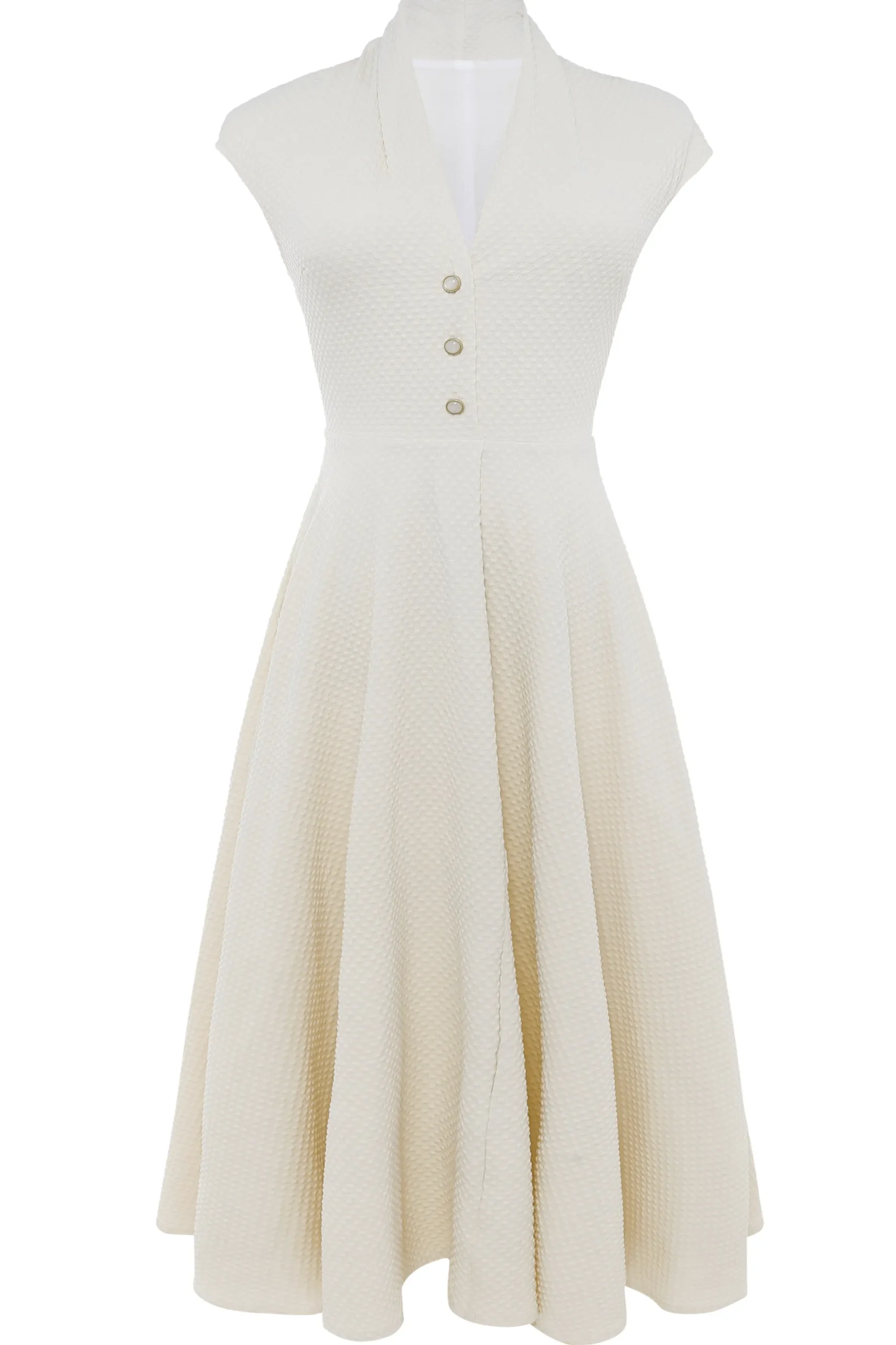 BABEYOND Formal Dresses | Day Dresses<Cap Sleeve Shirtwaist V Neck Dress