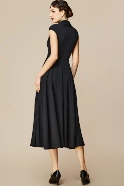 BABEYOND Formal Dresses | Day Dresses<Cap Sleeve Shirtwaist V Neck Dress