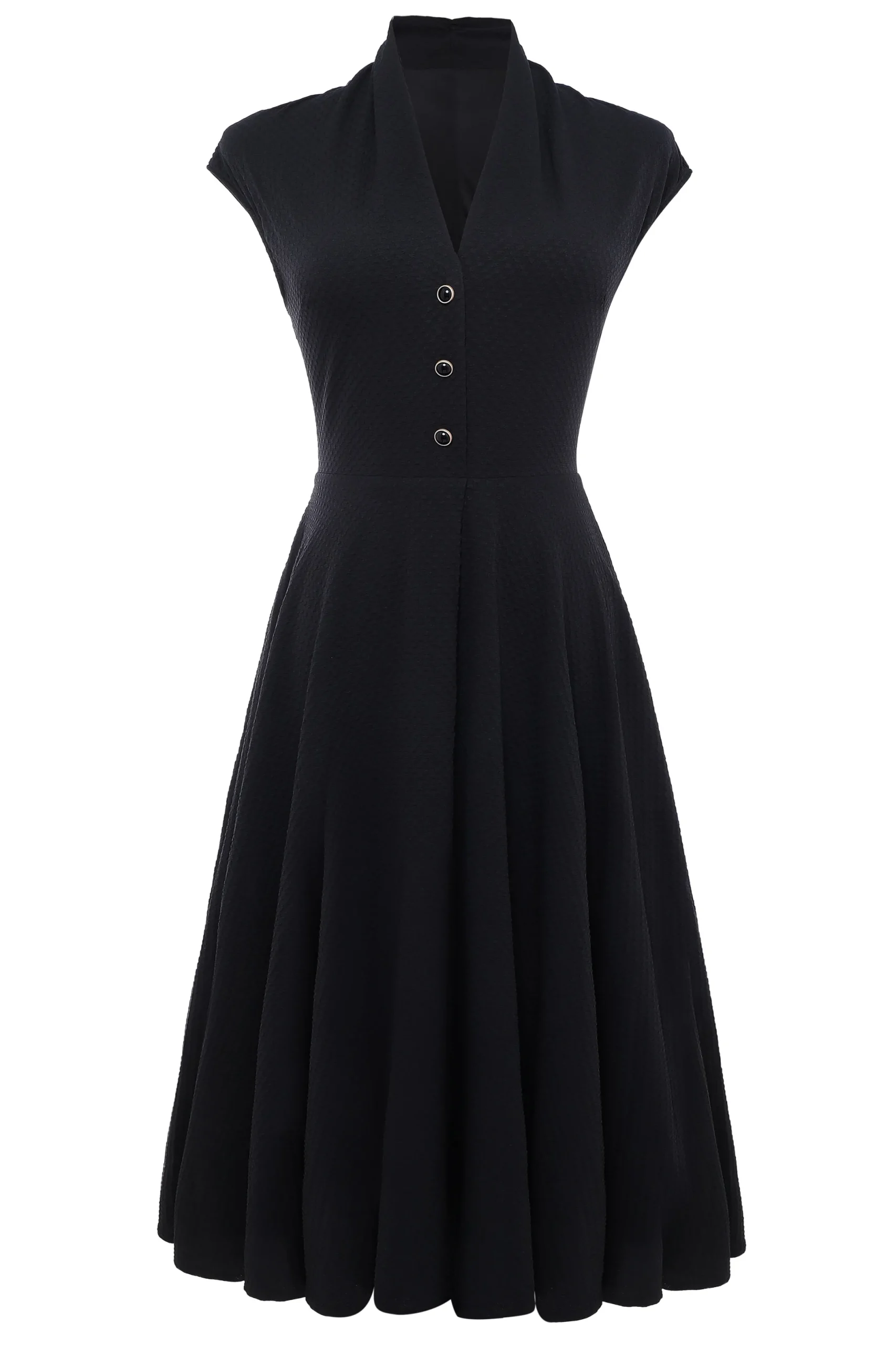 BABEYOND Formal Dresses | Day Dresses<Cap Sleeve Shirtwaist V Neck Dress