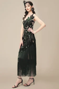 BABEYOND Evening Dresses | Fringe<Captivating Fern Sequin Fringe Evening Gown