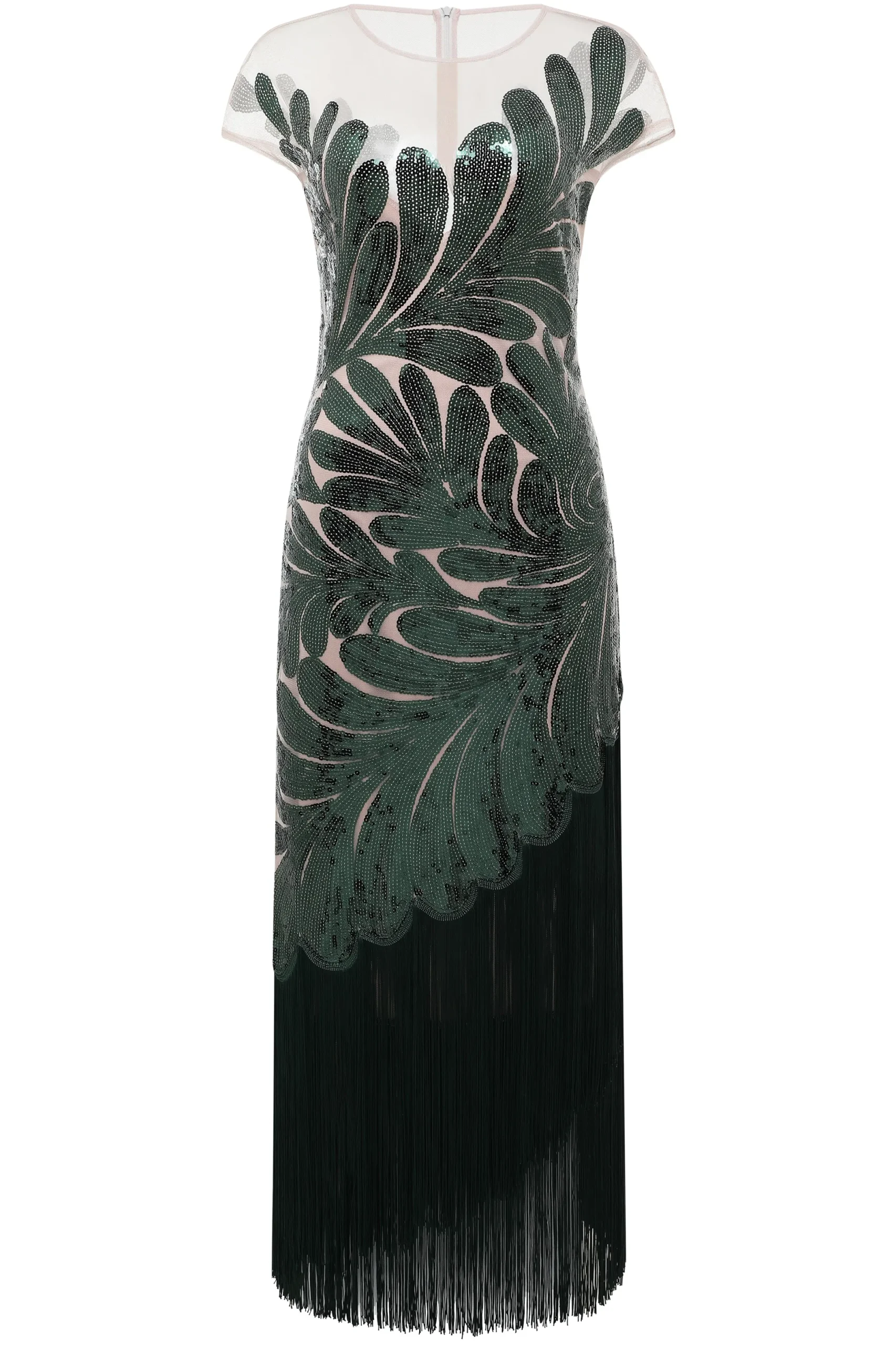 BABEYOND Evening Dresses | Fringe<Captivating Fern Sequin Fringe Evening Gown