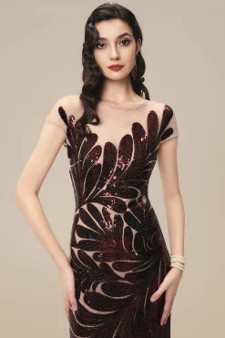 BABEYOND Evening Dresses | Fringe<Captivating Fern Sequin Fringe Evening Gown