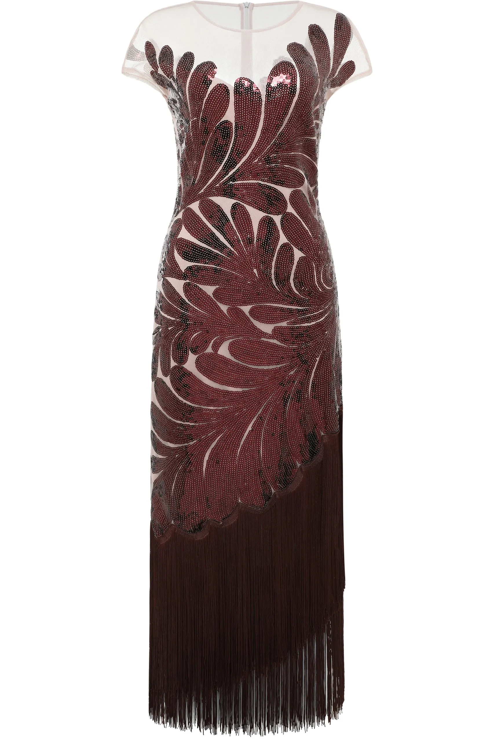BABEYOND Evening Dresses | Fringe<Captivating Fern Sequin Fringe Evening Gown