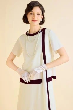 BABEYOND Day Dresses<Cascading Ruffle Color Block Day Dress