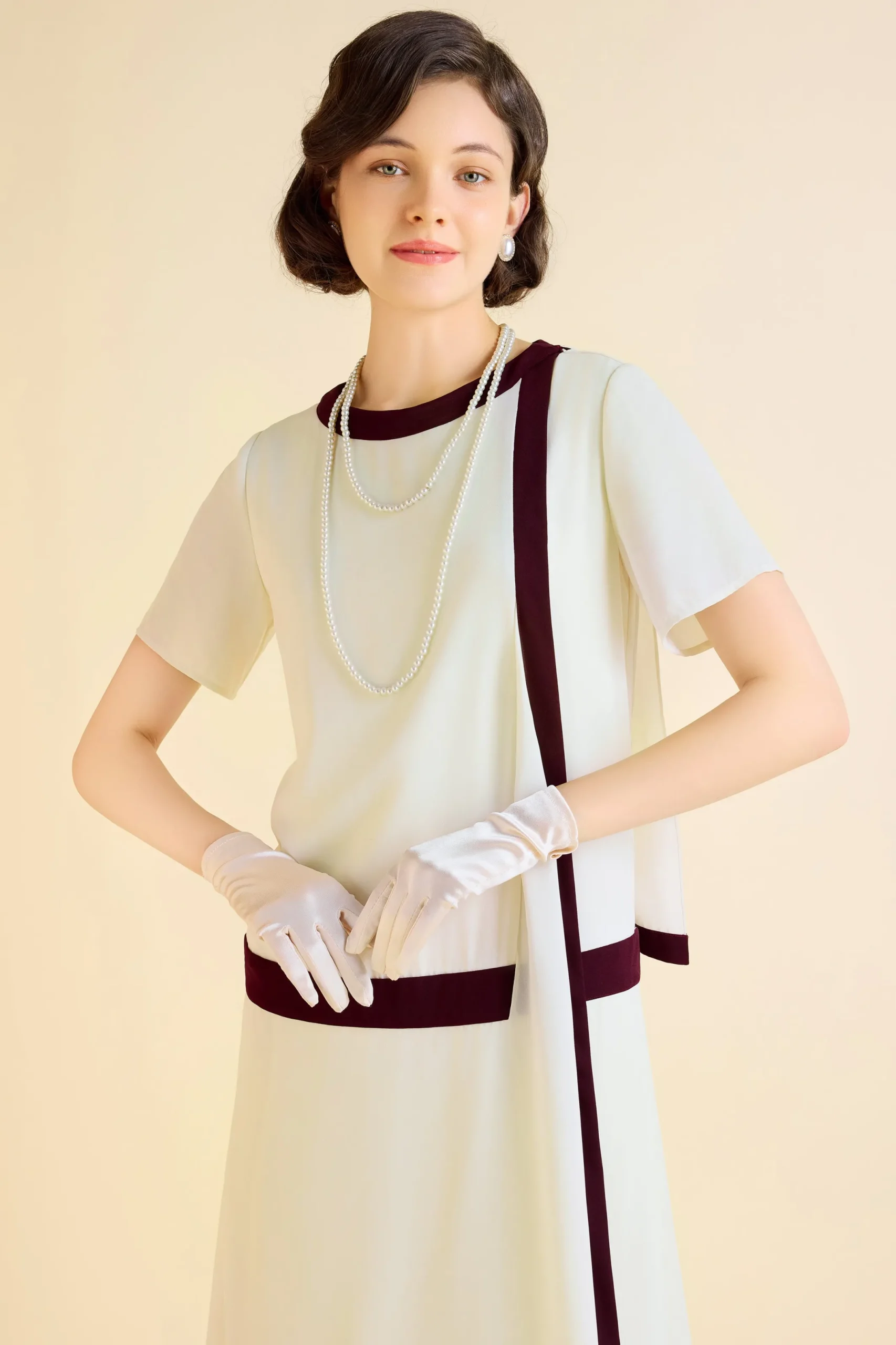 BABEYOND Day Dresses<Cascading Ruffle Color Block Day Dress