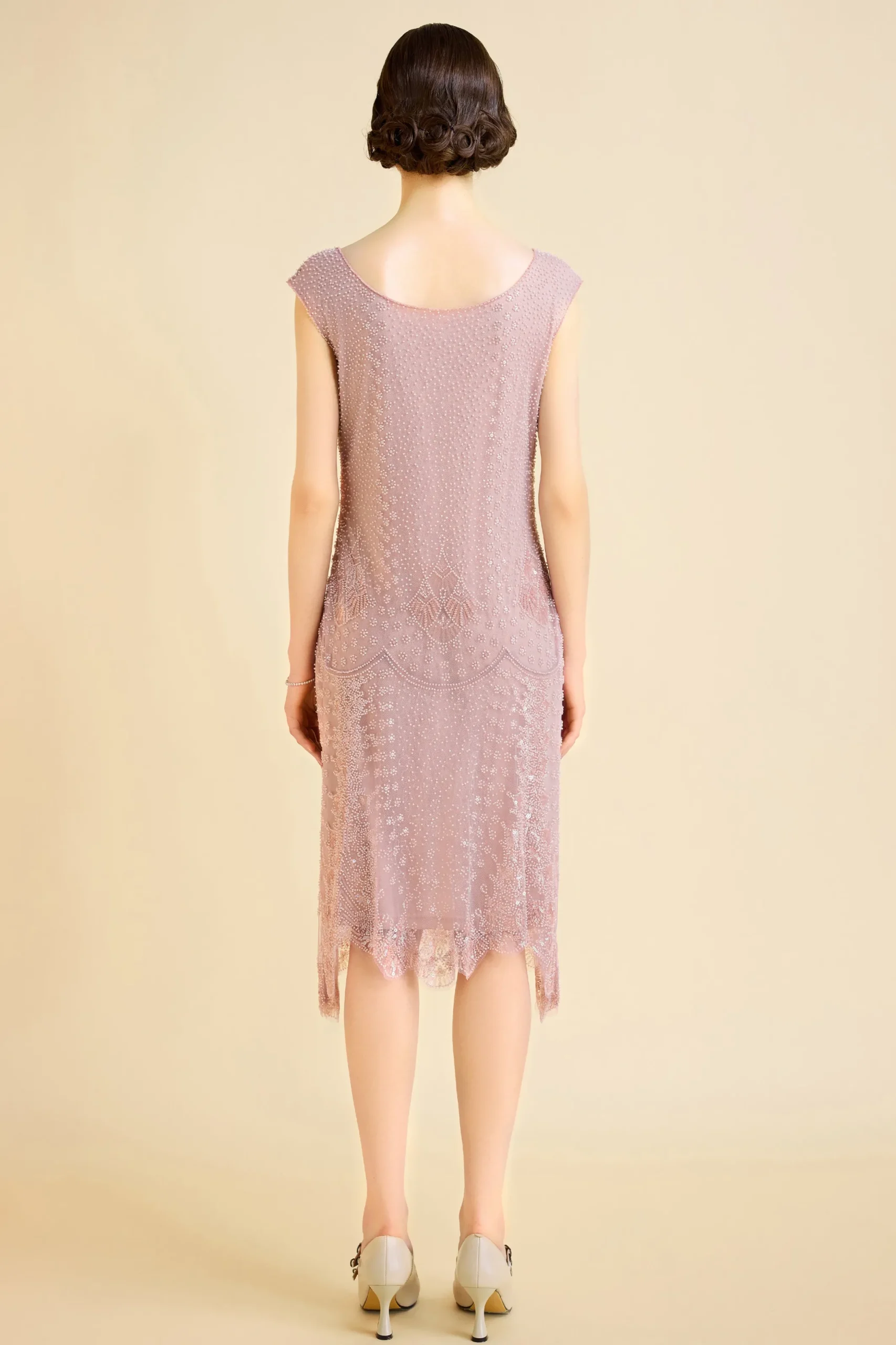 BABEYOND Flapper Dresses | Wedding Dresses<Chic Cap Sleeve Beaded H-Line Cocktail Dress