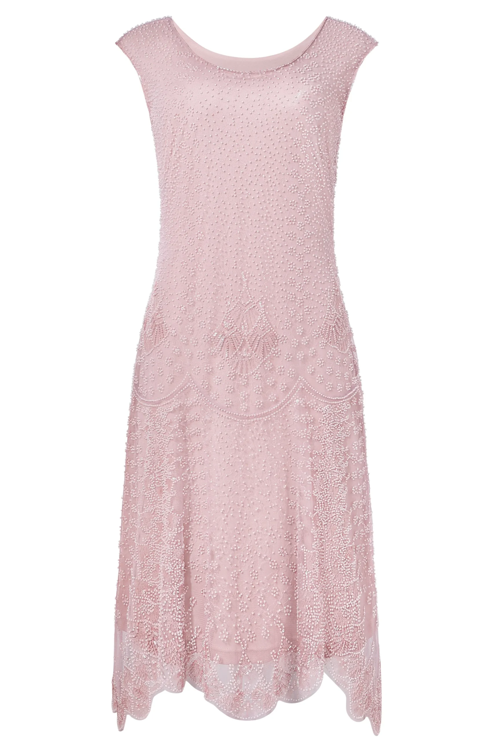 BABEYOND Flapper Dresses | Wedding Dresses<Chic Cap Sleeve Beaded H-Line Cocktail Dress