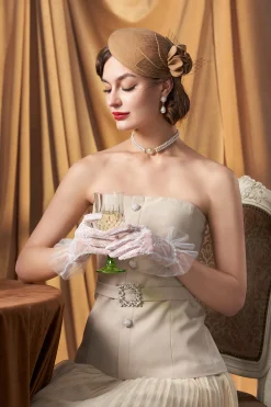 BABEYOND Fascinators | Lady<Classic Pillbox Flower Mesh Fascinator