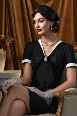 BABEYOND Fascinators | Lady<Classic Pillbox Flower Mesh Fascinator