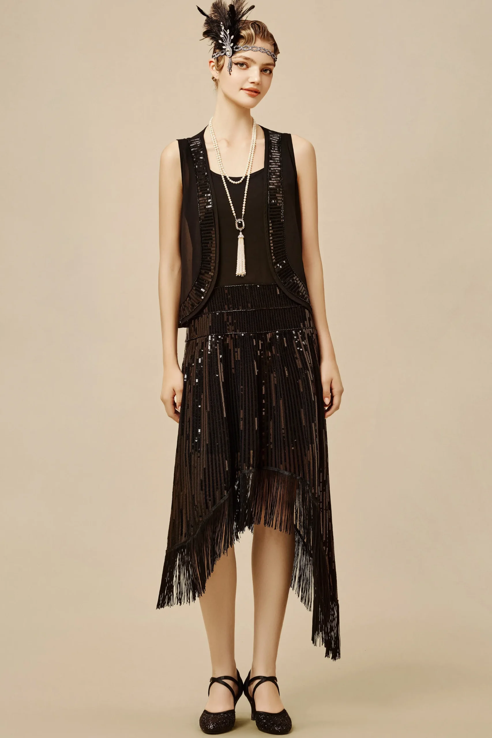 BABEYOND Day Dresses | Fringe<Classic 20s H-line Two-Piece Day Dress
