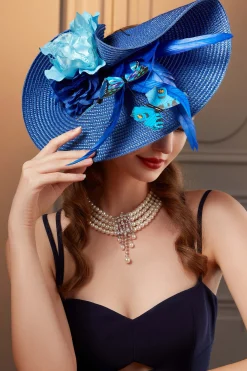 BABEYOND Fascinators<Classic Vintage Wide Brim Fascinator