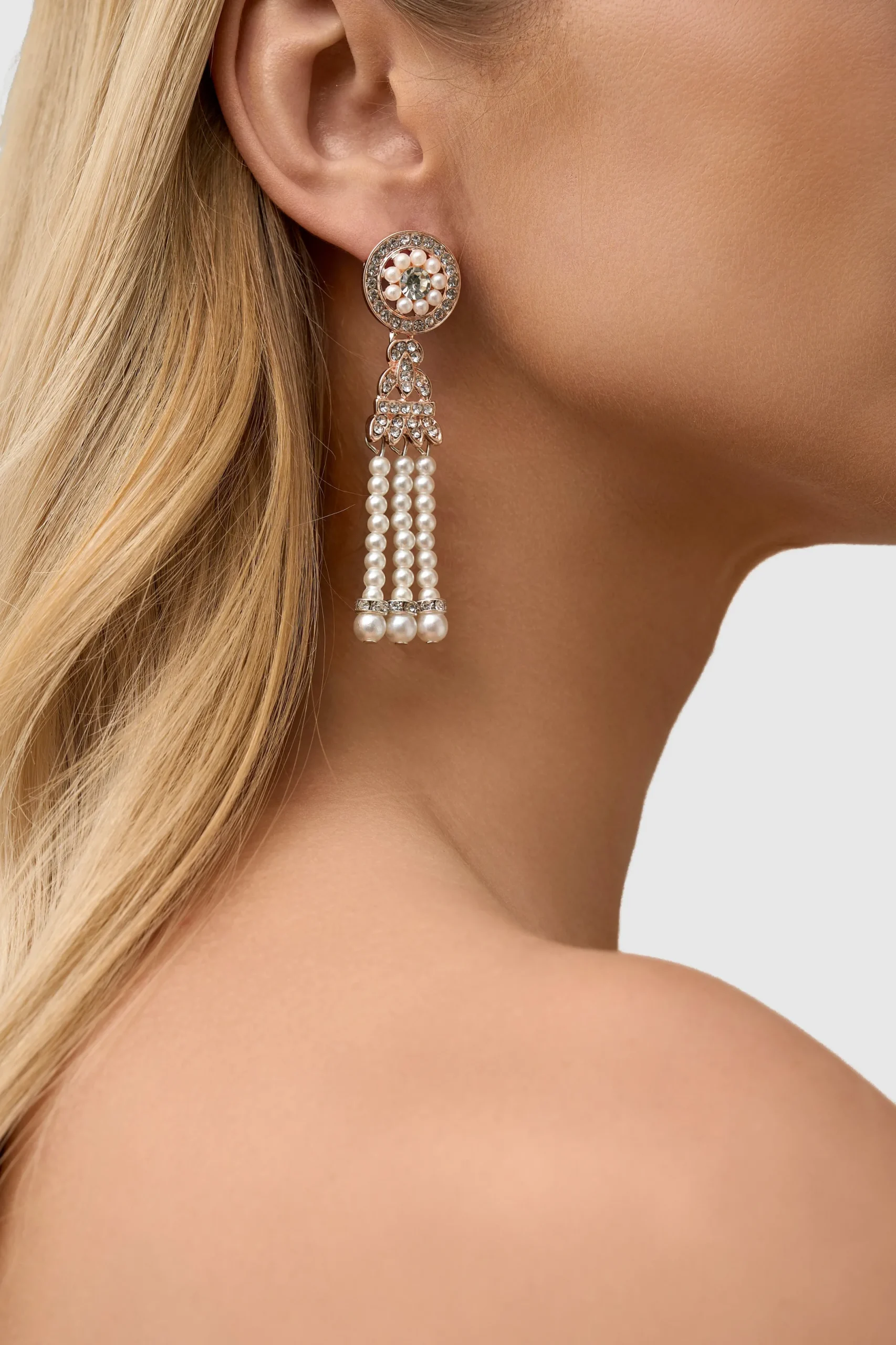 BABEYOND Vintage | Earrings<Classic Zircon Studded Pearl Earrings