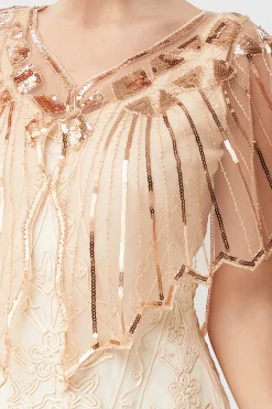 BABEYOND Shawls & Scarves | Vintage<Classy Geometric Sequin Sheer Shawl