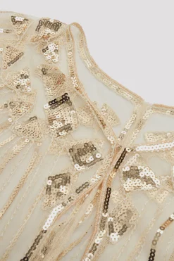 BABEYOND Shawls & Scarves | Vintage<Classy Geometric Sequin Sheer Shawl