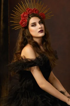 BABEYOND Halo Crown<Classy Rose Spiked Sunburst Goddess Halo Crown