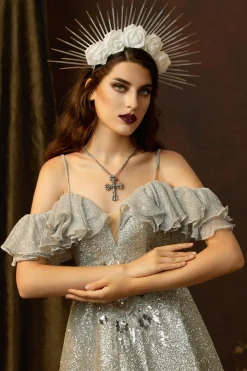 BABEYOND Halo Crown<Classy Rose Spiked Sunburst Goddess Halo Crown