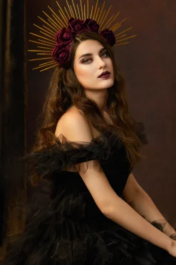 BABEYOND Halo Crown<Classy Rose Spiked Sunburst Goddess Halo Crown